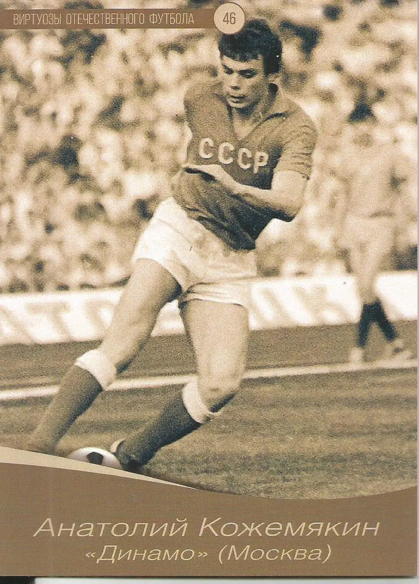 № 46 Открытка Динамо Москва Анатолий Кожемякин (виртуозы футбола)