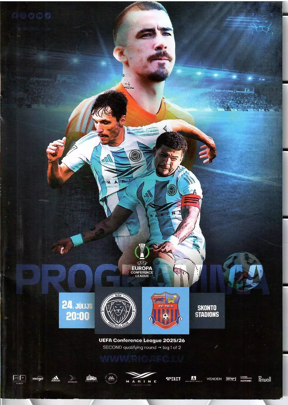 2025 ФК Рига Латвия - Дила Гори Грузия Лига Конференций