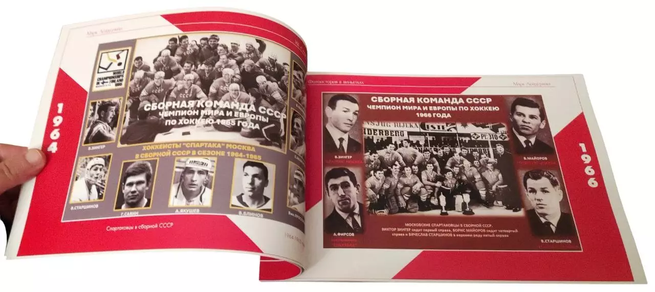 2025 ХОККЕЙ М.Лейдерман Спартак Москва Уникальный альбом 64 страниц 21 на 31 см 2