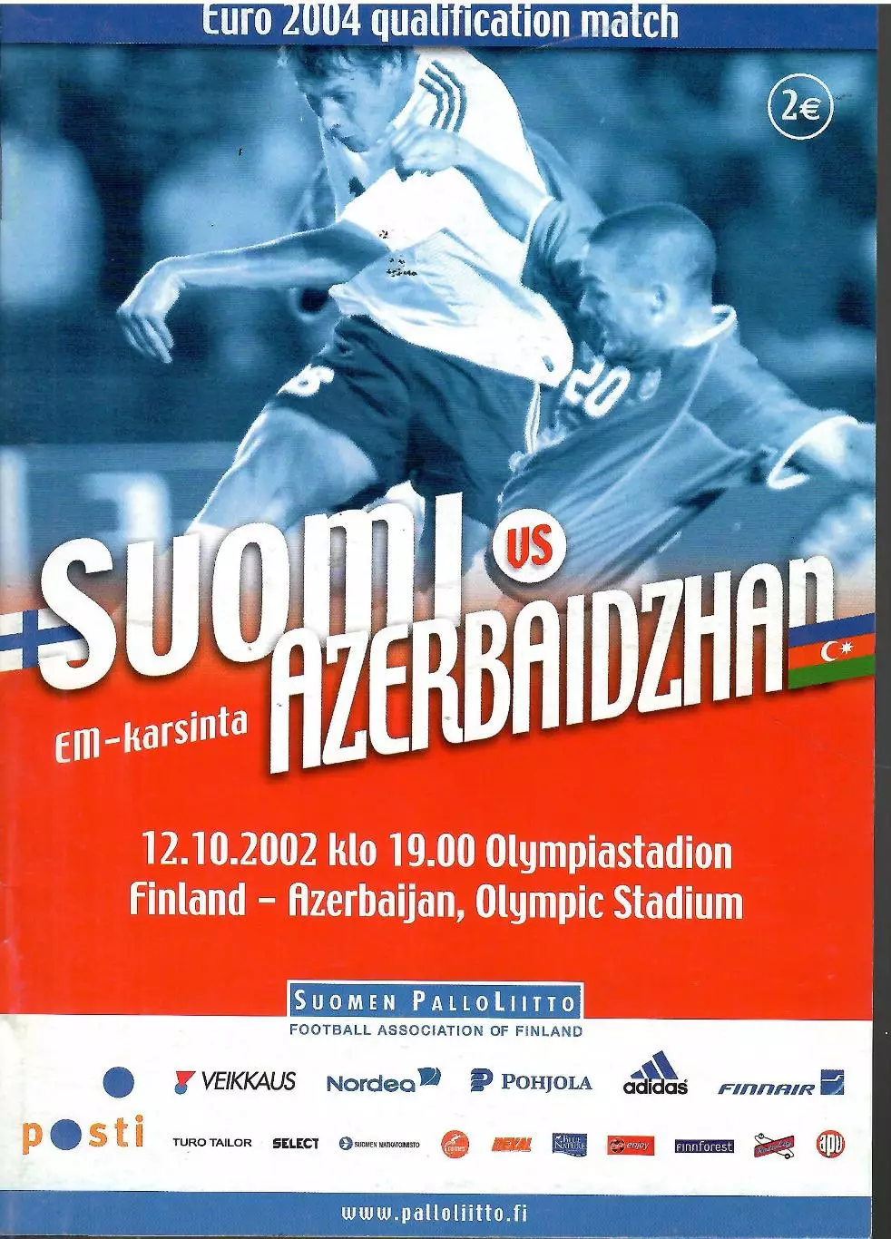 2002 Сборная Финляндии - Азербайджан Чемпионат Европы