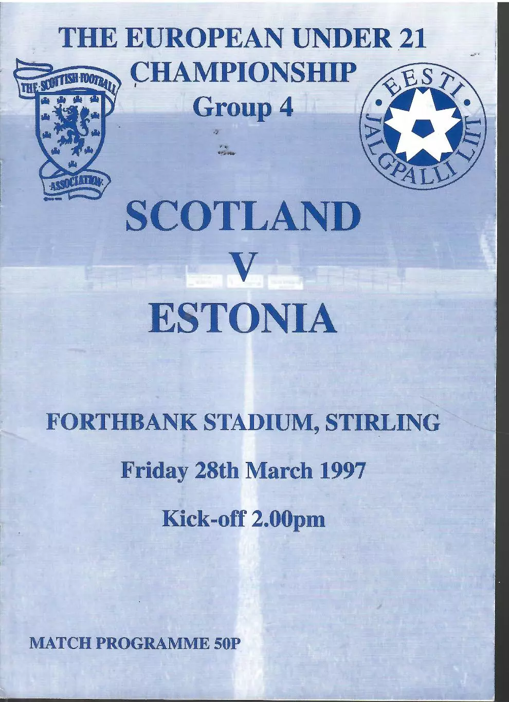 1997 Сборная Шотландии - Эстония Чемпионат Европы молодежные