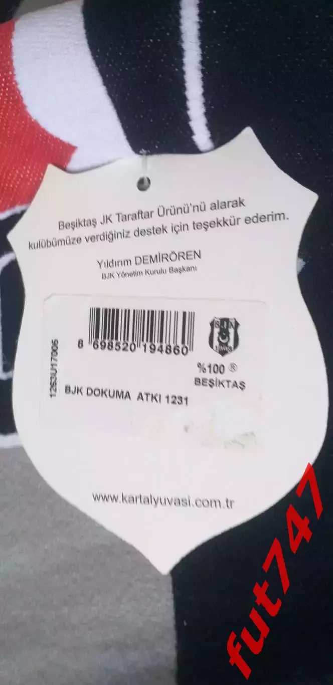 шарф из коллекции..... ФК Бешикташ.....оригинал 2