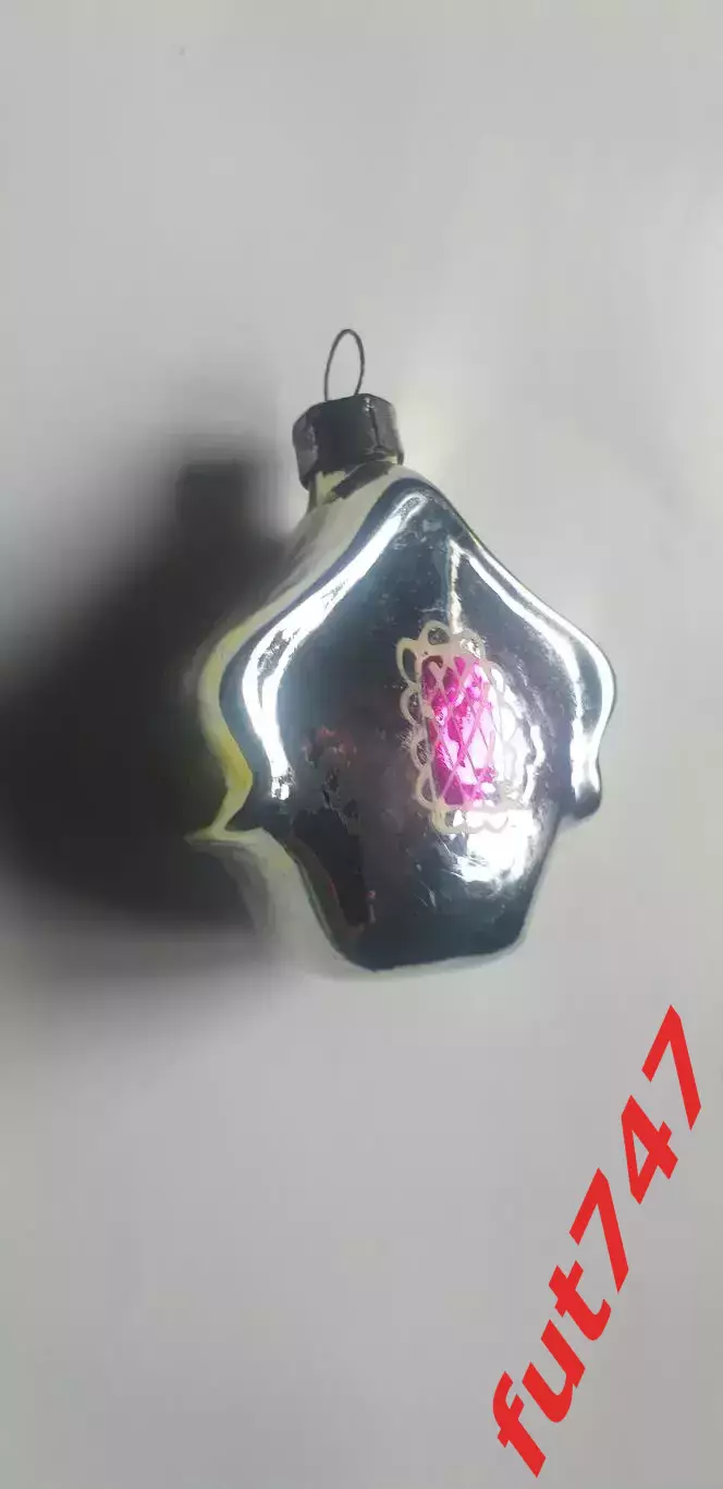 елочная игрушка СССР домик редкий
