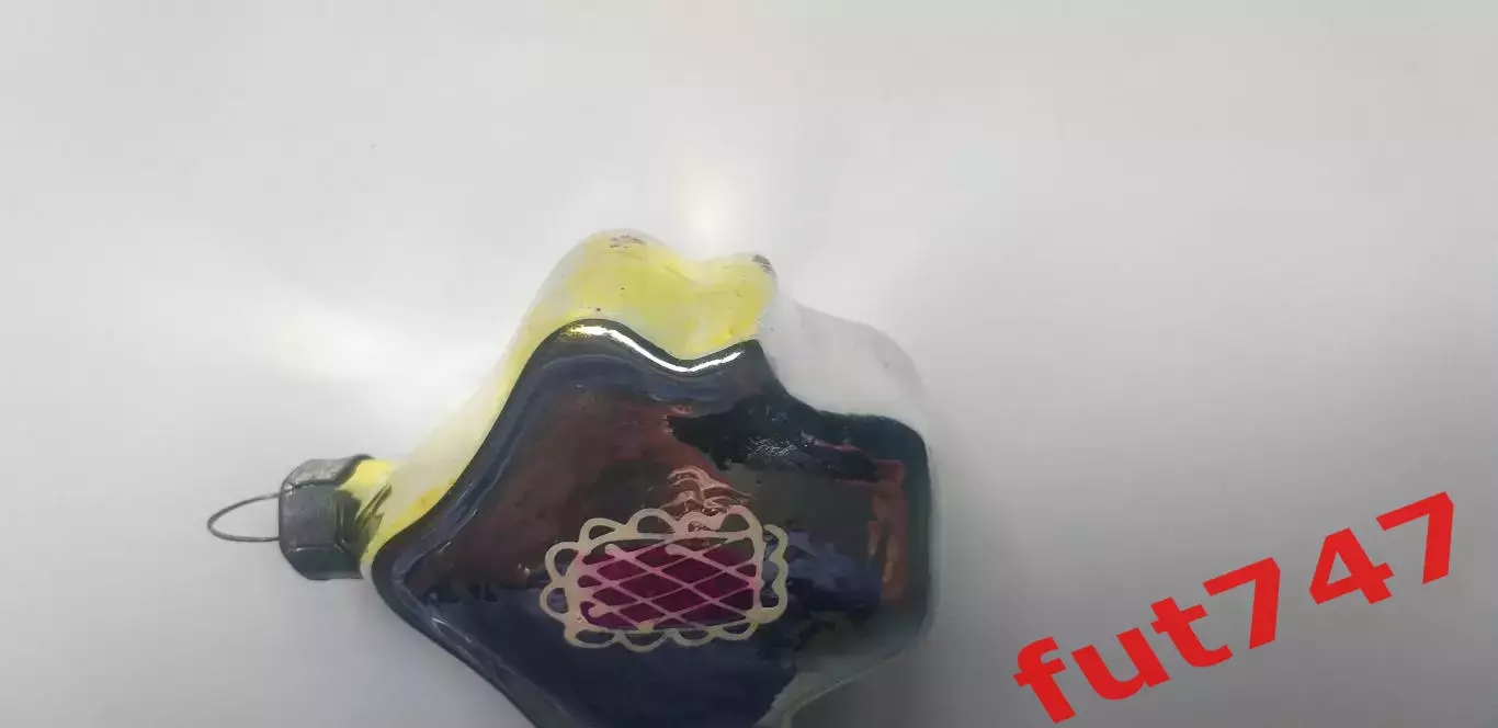 елочная игрушка СССР домик редкий 1