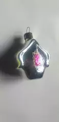 елочная игрушка СССР домик редкий