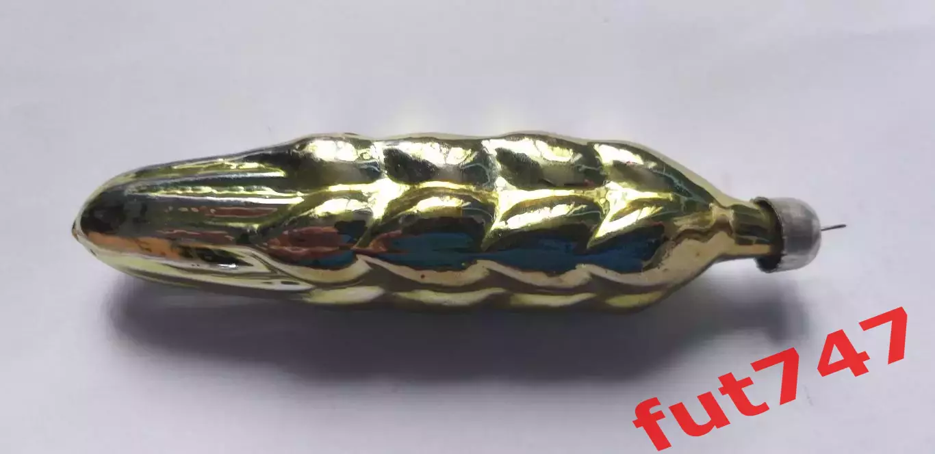 елочная игрушка СССР старая ....(стекло) 1950-е..колос зерна.... 3