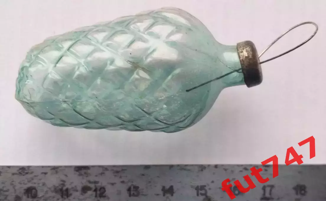 елочная игрушка стекло шишка редкая старая прозрачная...... 1