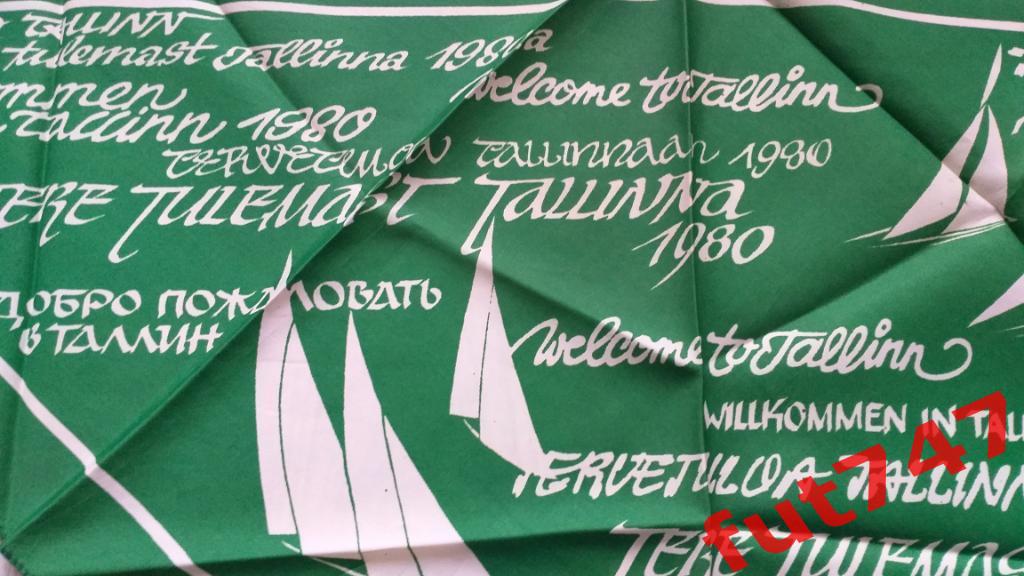 Олимпиада - 80в Таллине бандана -платок недорого.....редкая.....116 х 77 см. 4