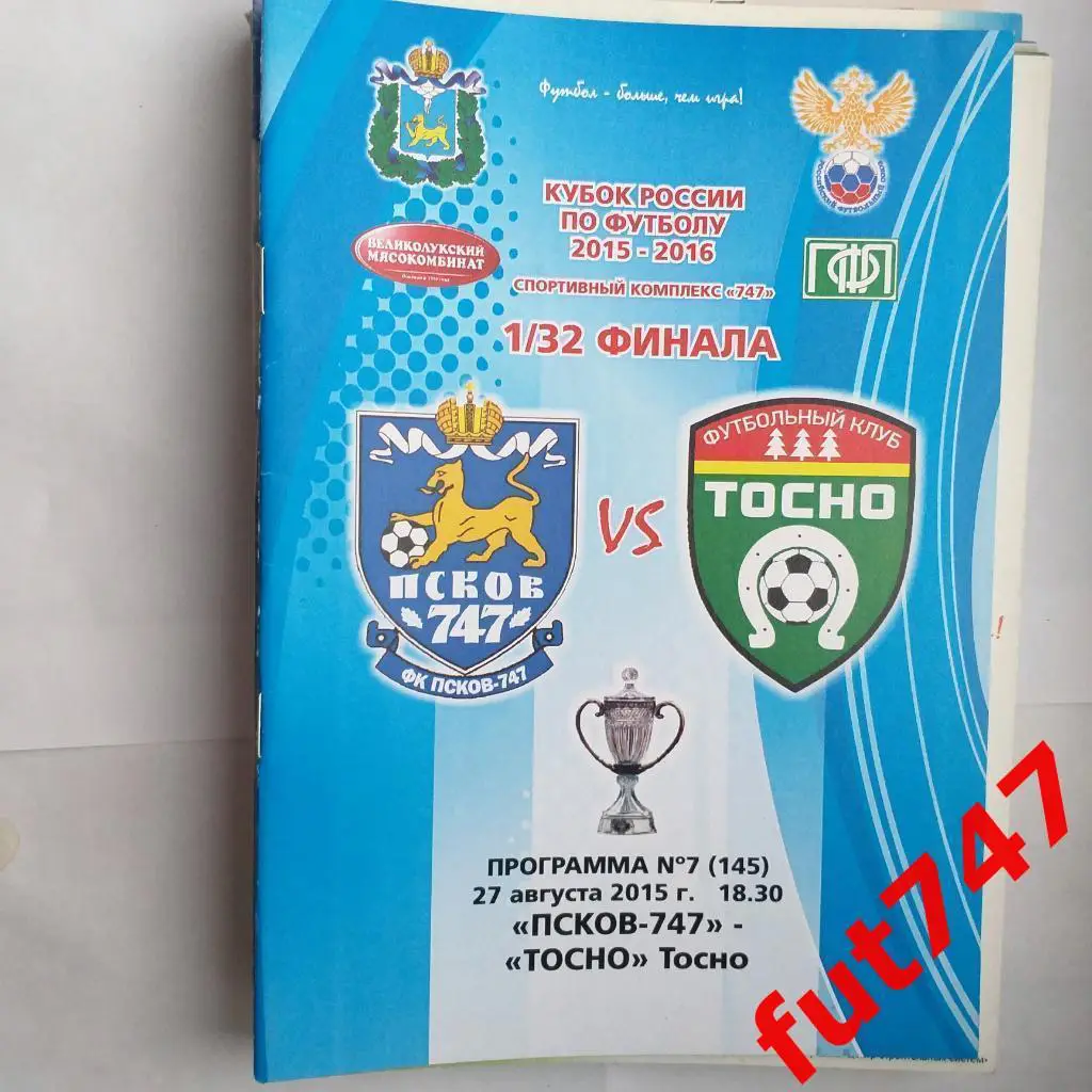 27.08.2015 год Псков -747 -Тосно Кубок России 1/32 финала (1)
