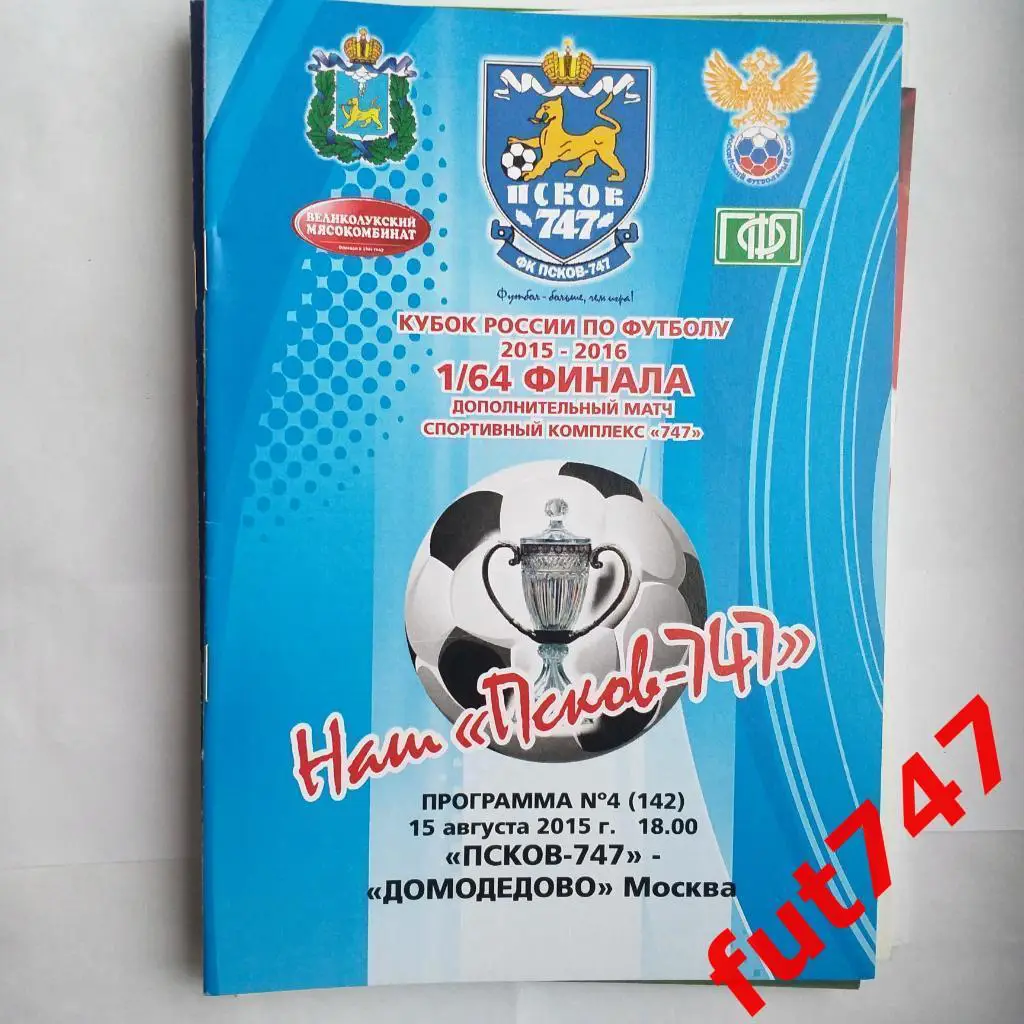 Псков -747 -Домодедово Кубок России 15.08.2015 год......