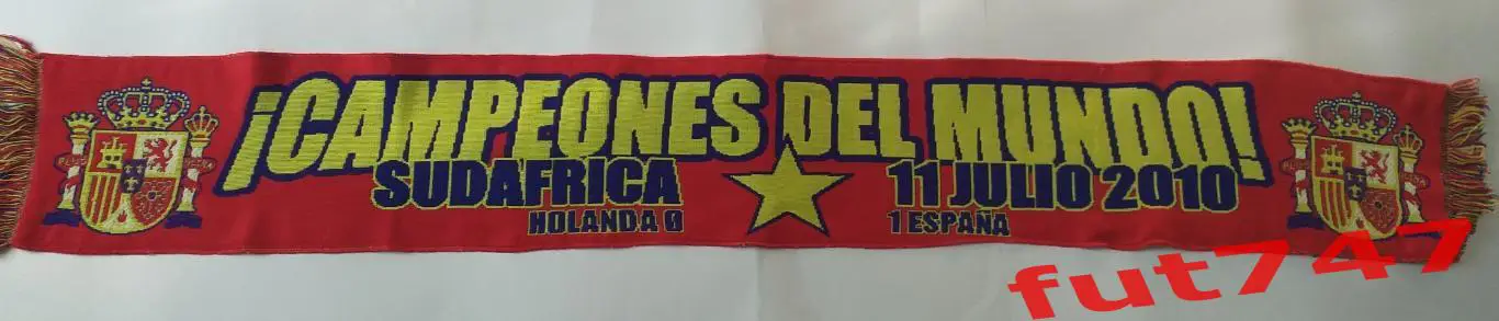 шарф из коллекции финал ЧМ 2010 г.Испания чемпион Нидерланды 1-0....оригинал