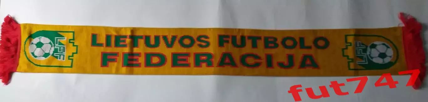 шарф Литва и федерация футбола Литвы...двусторонний....фирмы IVEGA Литва 4