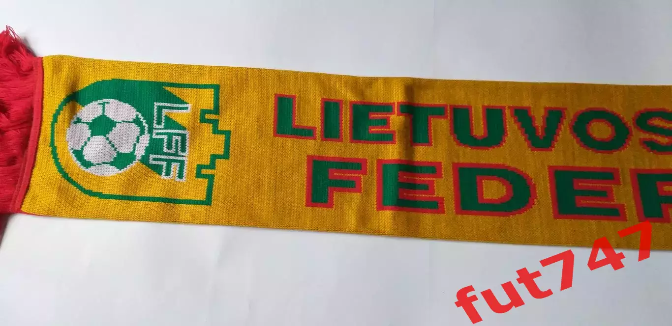 шарф Литва и федерация футбола Литвы...двусторонний....фирмы IVEGA Литва 7