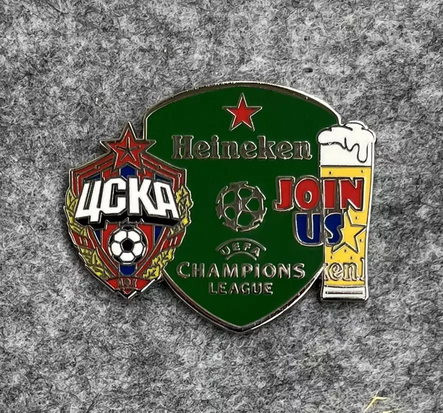 Значок ФК ЦСКА. Лига Чемпионов УЕФА & Heineken