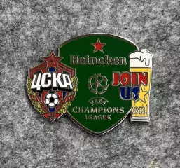 Значок ФК ЦСКА. Лига Чемпионов УЕФА & Heineken
