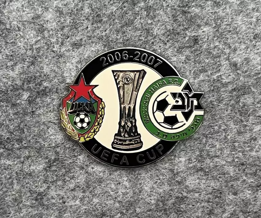 Значок ЦСКА ФК - Маккаби ФК. Кубок УЕФА 2006/07г.