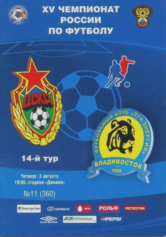 ЦСКА Москва - Луч-Энергия Владивосток (03.08.2006 г.)
