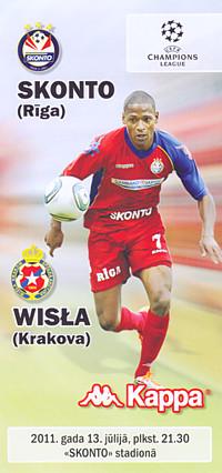 Сконто Рига Латвия - Висла Краков Польша 2011 Лига Чемпионов