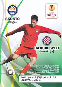 Сконто Латвия - Хайдук Хорватия 2012 Лига Европы