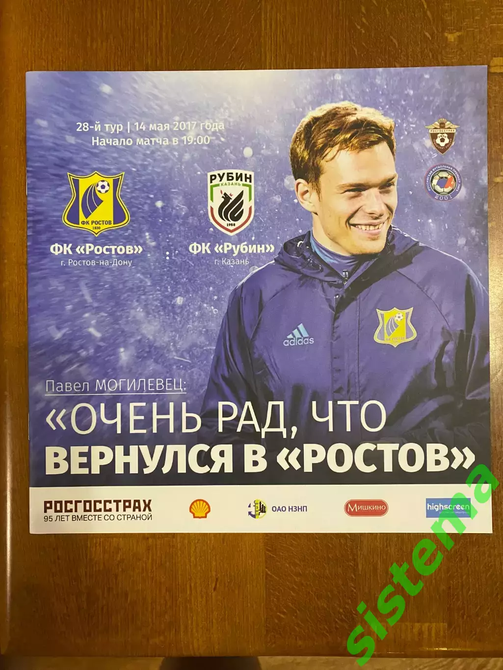 ФК Ростов -ФК Рубин матч 28 тура сезона 2016/17 14.05.2017 года