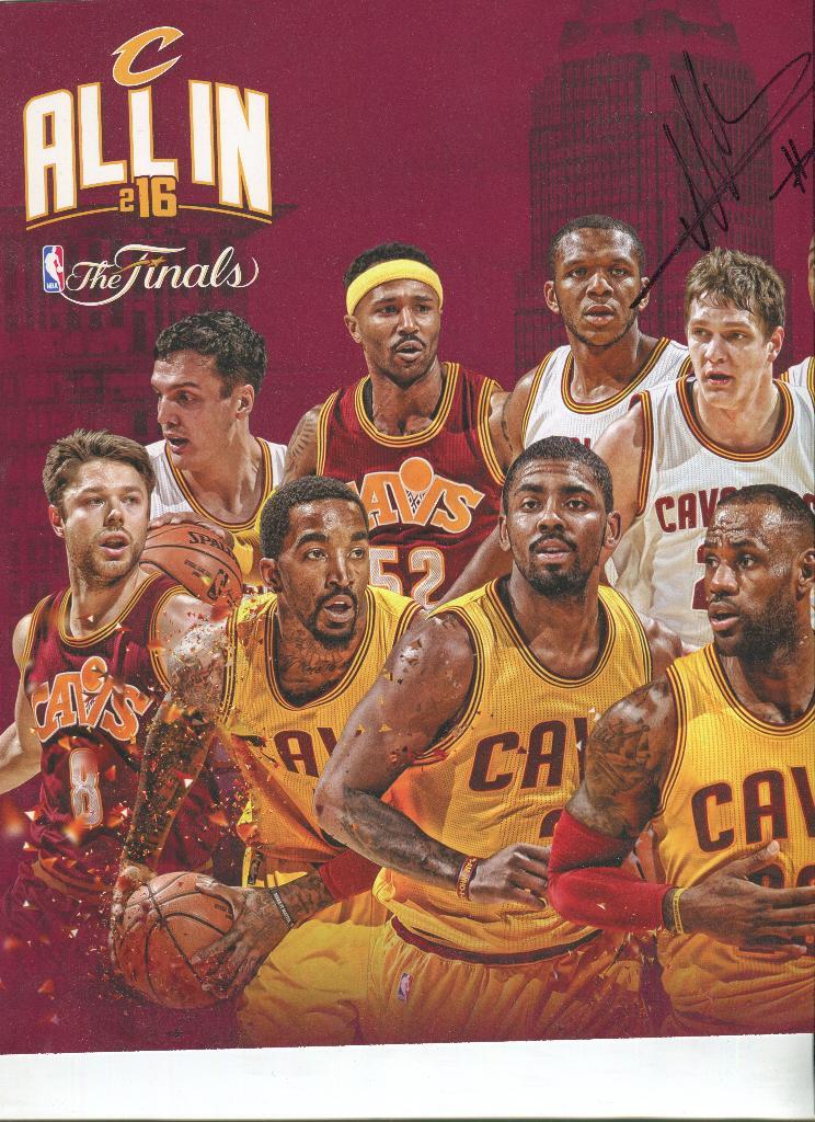 Баскетбол НБА NBA Тимофей Мозгов Кливленд Кавальерс 2016 оригинальный автограф