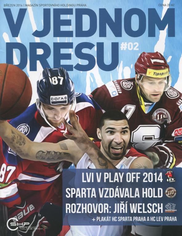 Журнал спортивного холдинга Праги Чехия март 2014 Лев, Спарта, Нимбурк