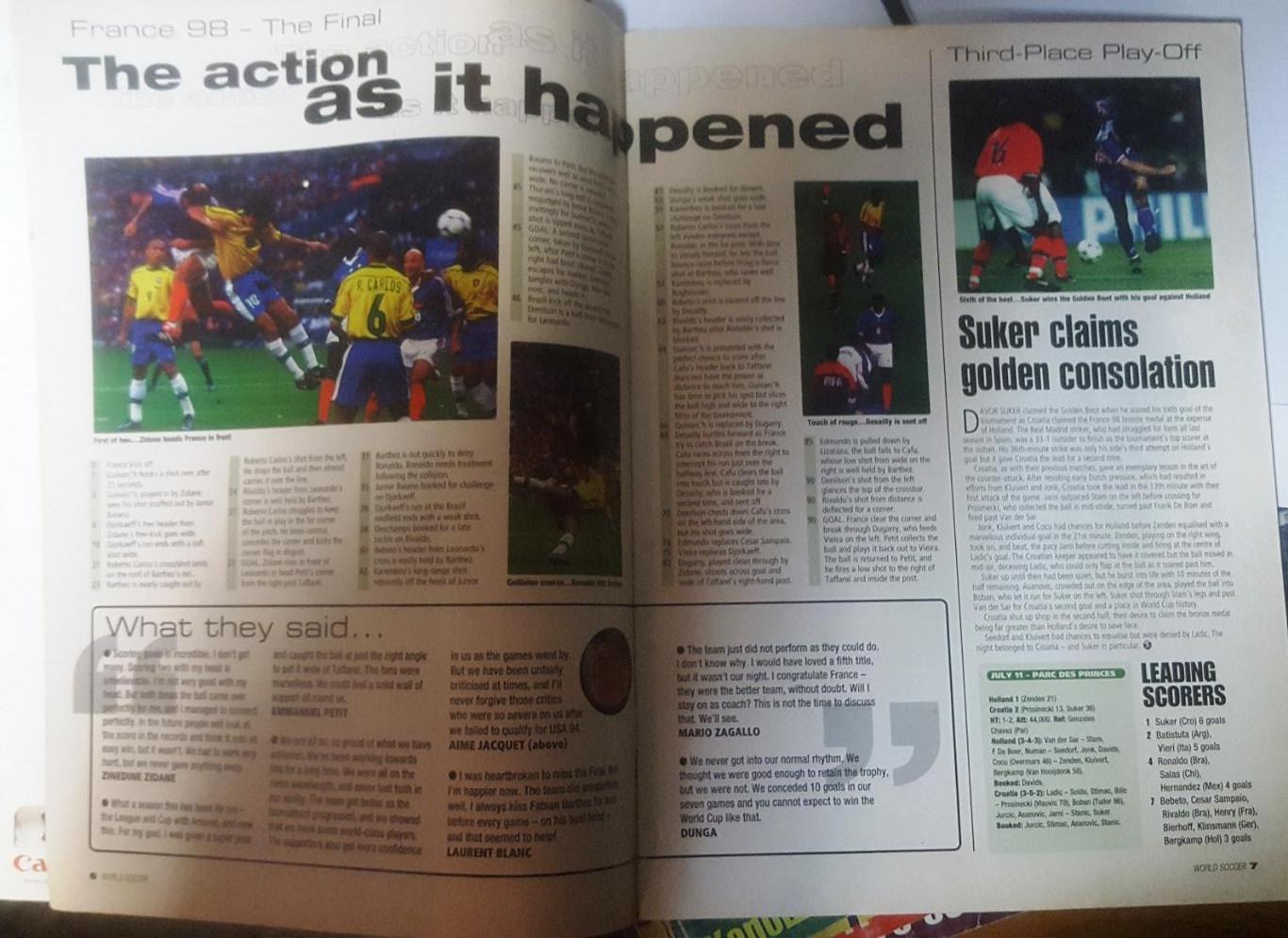 World Soccer август (august) 1998 1