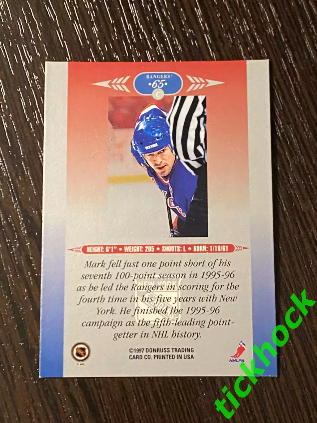 Марк Мессье _ Нью-Йорк Рейнджерс - DONRUSS 1997 1