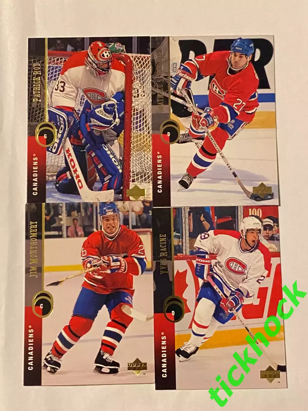 Монреаль Канадиенс 4 карточки - Upper Deck - 1994