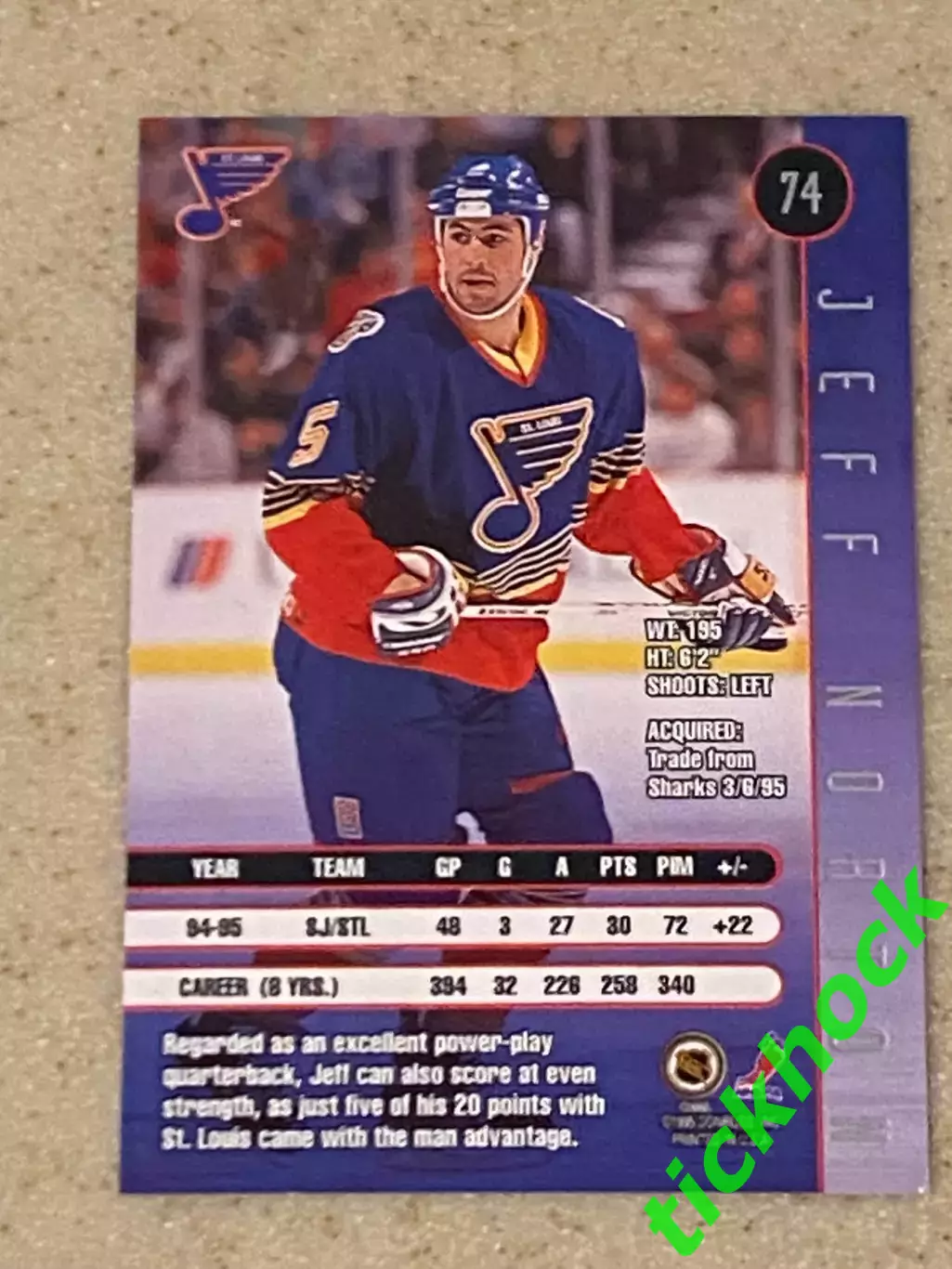 Джефф Нортон Сент-Луис Блюз - LEAF / DONRUSS 1995 1