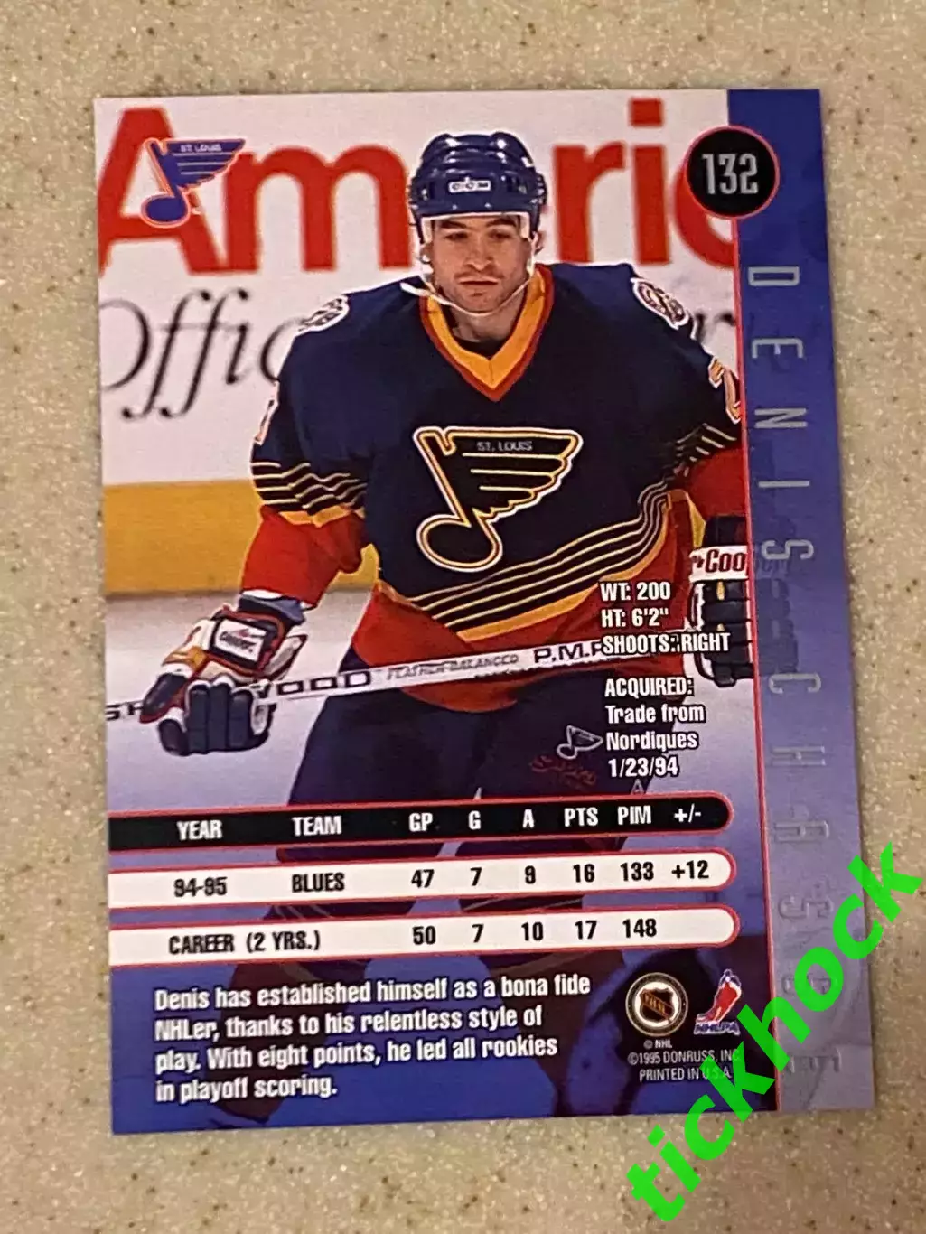 Денис Шассе _ Сент-Луис Блюз - LEAF / DONRUSS 1995 1