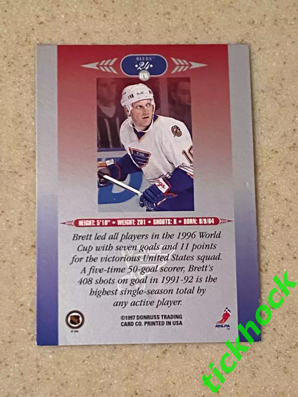 Бретт Халл _ Сент - Луис Блюз - DONRUSS 1997 1