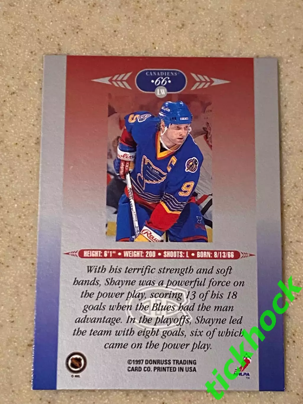 Шейн Корсон _ Сент - Луис Блюз / Монреаль Канадиенс - DONRUSS 1997 1