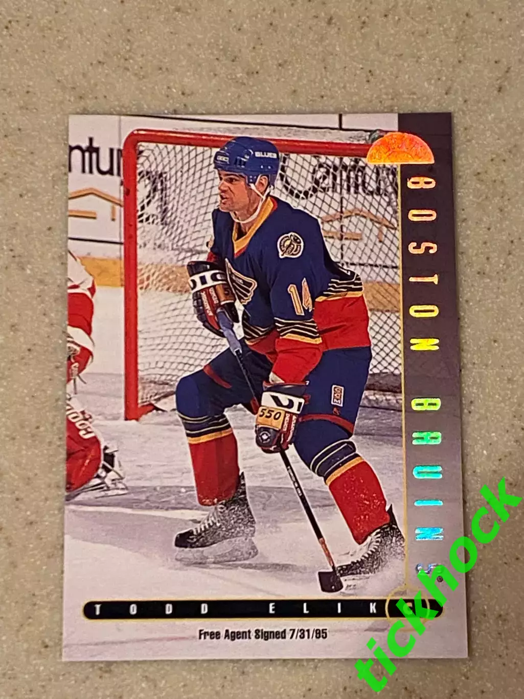 Тодд Элик _ Сент-Луис Блюз / Бостон Брюинз - LEAF / DONRUSS 1995