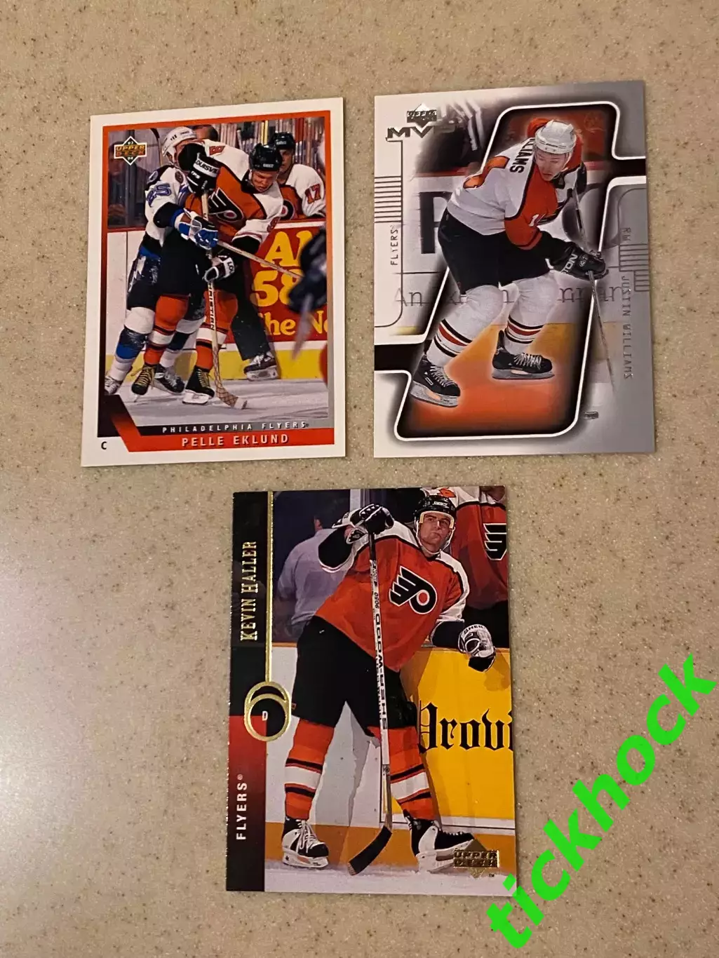 Эклунд, Халлер, Уильямс - 3 карточки Филадельфия Upper Deck