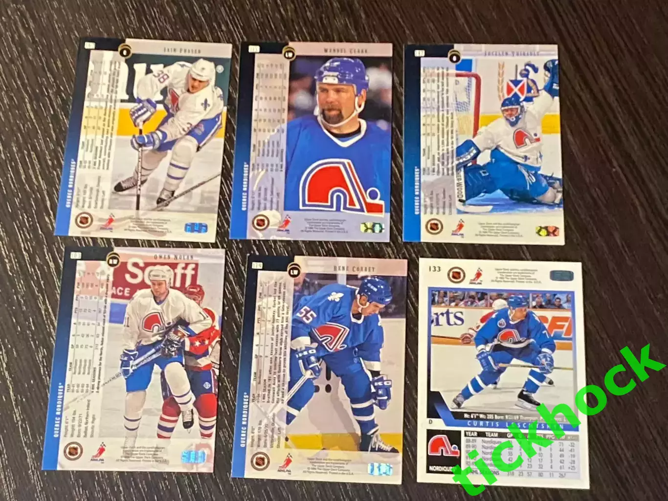 Квебек Нордикс 6 карточек - Upper Deck 1
