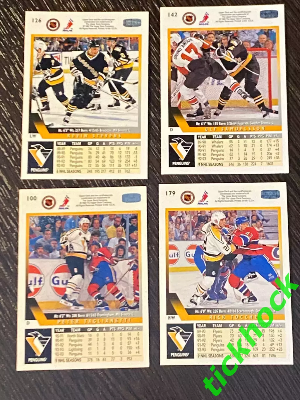 Питтсбург Пингвинз 4 карточки- Upper Deck 1