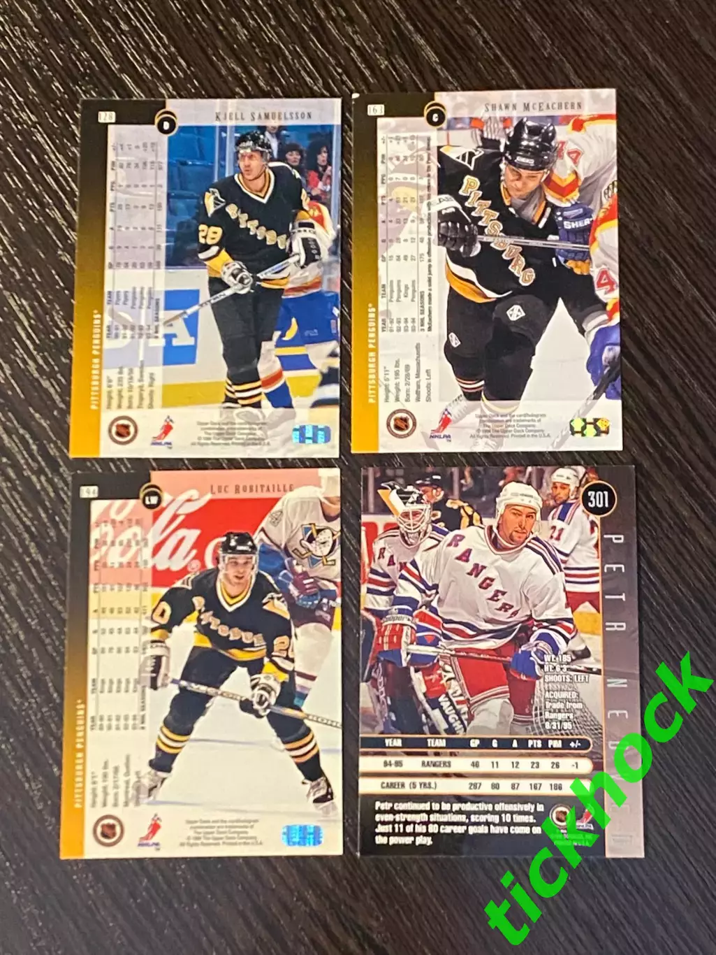 Питтсбург Пингвинз 4 карточки- Робитайл, Макичерн, Самуэльсон, Недвед 1
