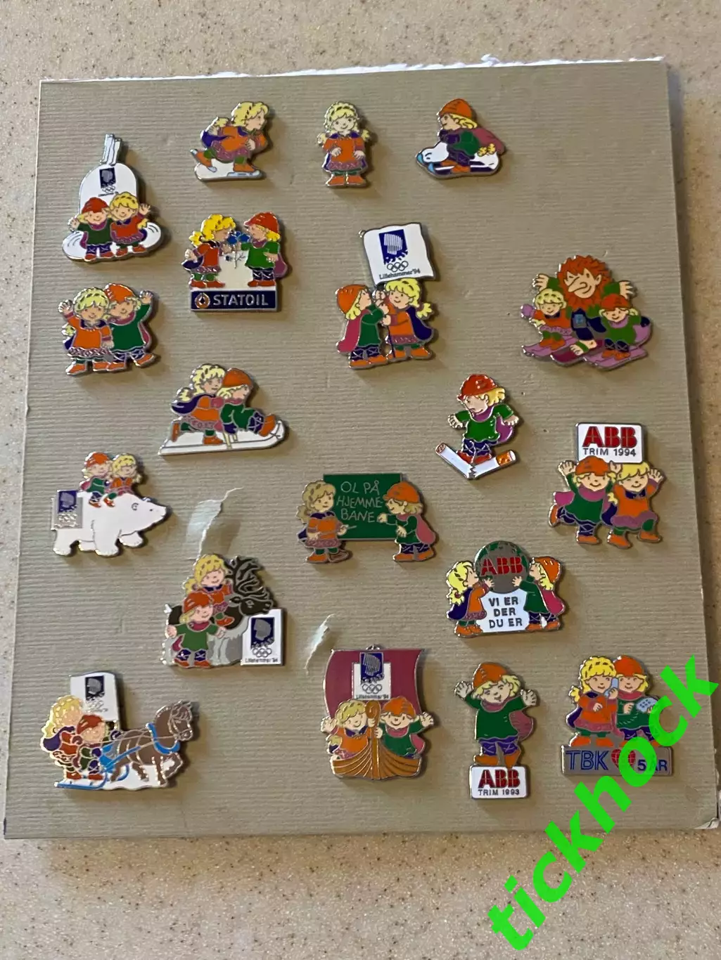 Олимпиада Лиллехаммер 1994. Набор из 19 офиц. значков