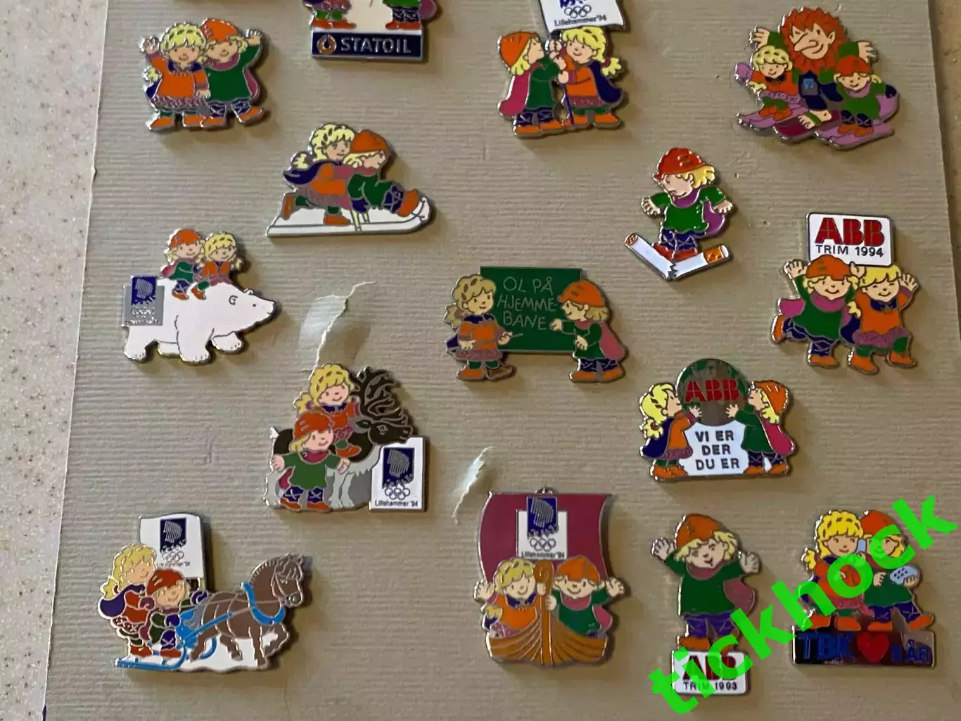 Олимпиада Лиллехаммер 1994. Набор из 19 офиц. значков 3