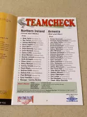 программа матча Северная Ирландия - Армения 10.09.2003 г.Белфаст