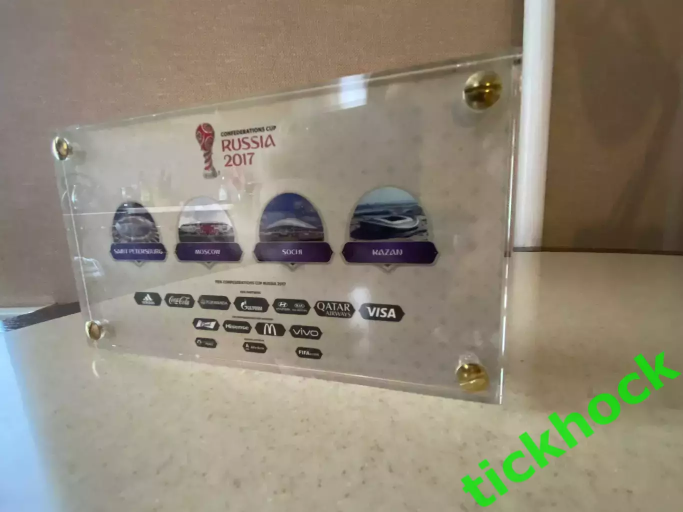 Россия - Новая Зеландия 2017 матч открытия КК - Билет сувенирный 3