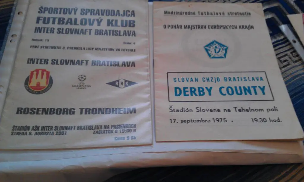 СЛОВАКИЯ _2 прогр; Интер Бр. - Русенборг Лига-2001 и Слован Бр. - Дерби МТМ1973