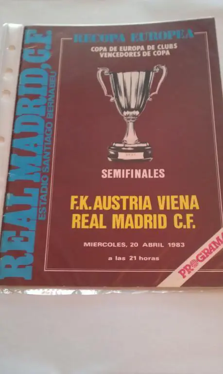 Реал Мадрид - Аустрия Вена __ КУБОК обладателей КУБКОВ 1983 полуфинал SY