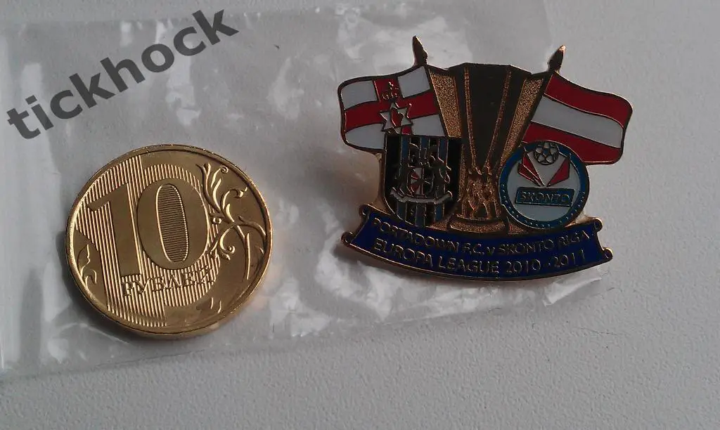 значок => футбол Портадаун Сев.Ирландия - СКОНТО Латвия в ЛЕ 2010/2011 SY