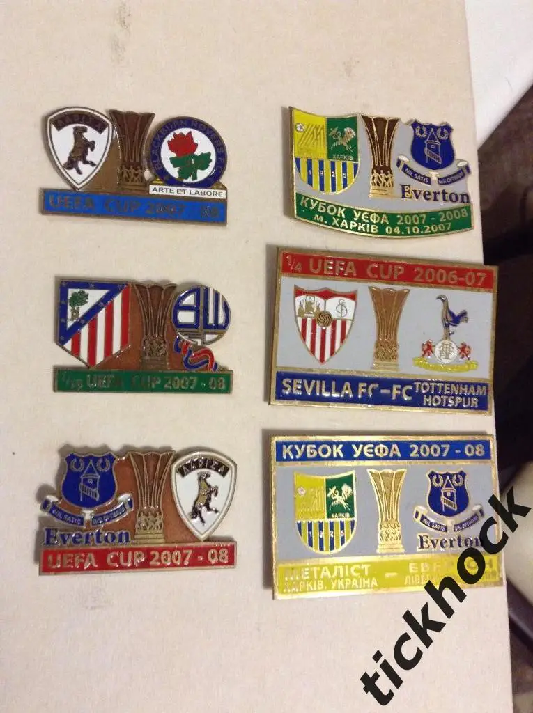 английские клубы в еврокубках 6 значков одним лотом ---SY