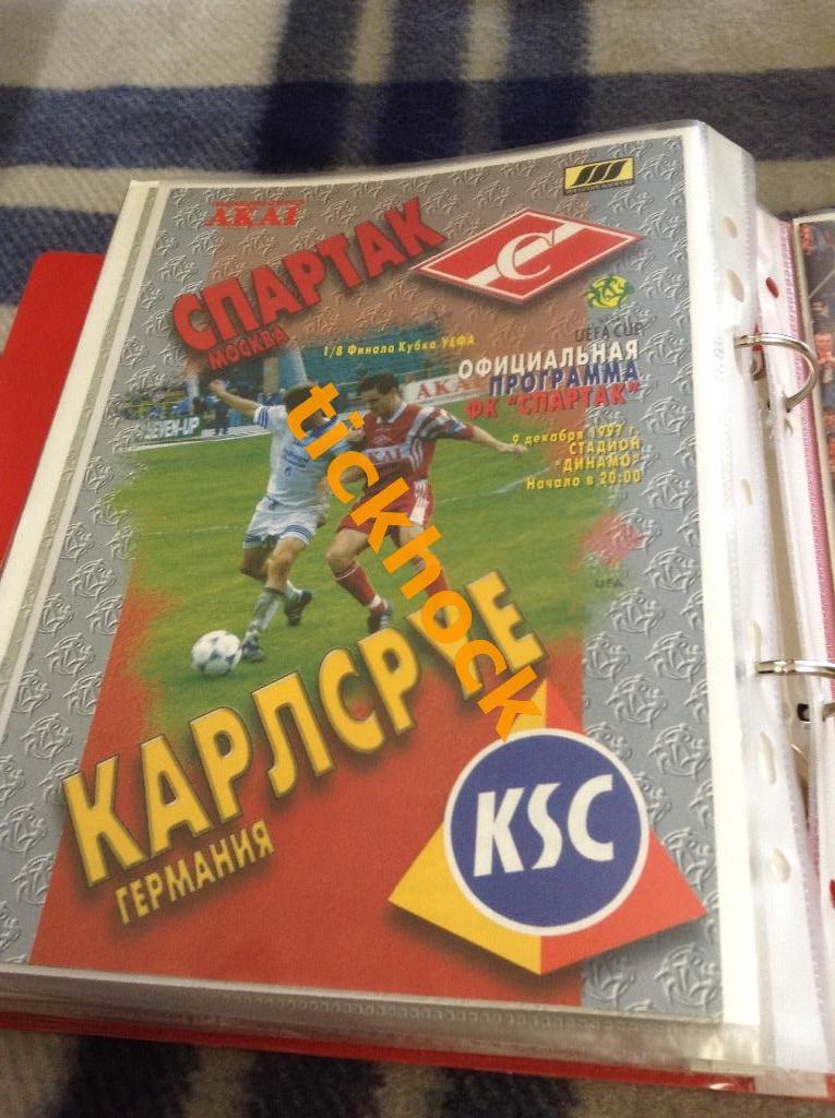 8 программ Спартак Москва--ЕК 1996 1997 1998 лига чемпионов и кубок УЕФА ZI 5