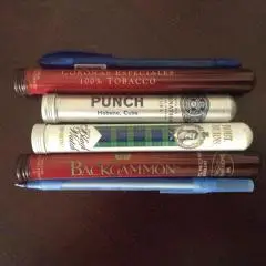 Футляры от сигар 4 штуки : Burns, Punch, Backgammon. -ZI