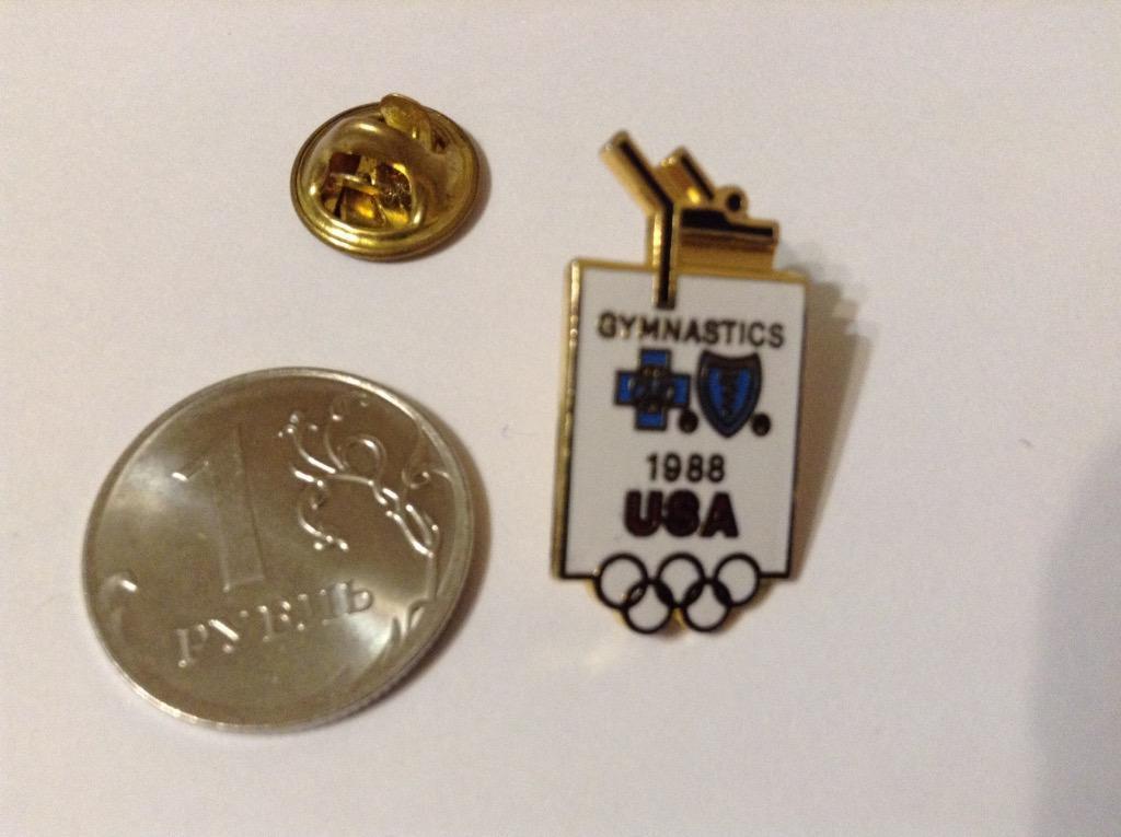 ОЛИМПИАДА 1988 ( Сеул, Южная Корея) офиц. значок сборная США гимнастика