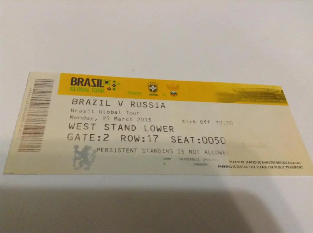 25.03.2013г. МТМ на Стэмфорд Бридж (ЛОНДОН): Бразилия — Россия 1